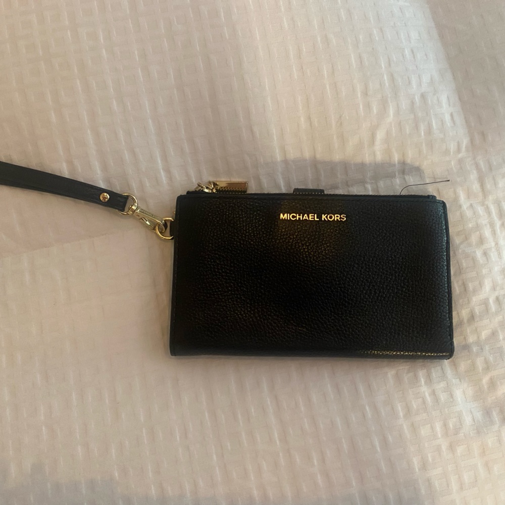 New Michael Kors black wristlet